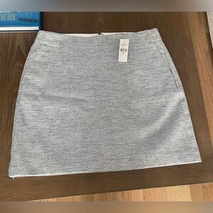 LOFT Gray Herringbone Skirt